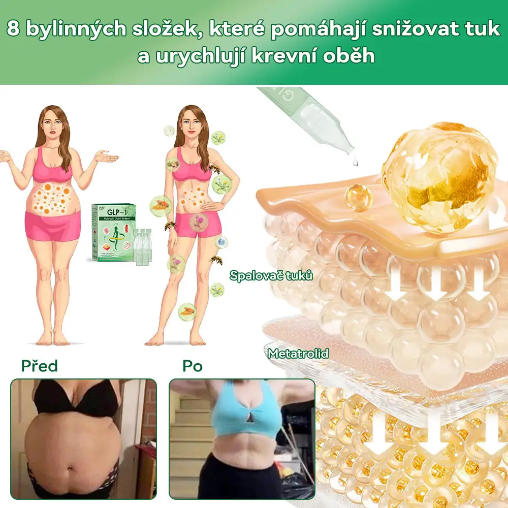 🌿 Oficiální obchod ČR | STDEI® GLP-1 8-v-1 Fit & Vital Řešení (Jednou denně, viditelné změny za 7 dní) ✅ Obezita, kardiovaskulární zdraví, cukrovka, spánková apnoe, zdraví střev, problémy se klouby a další.